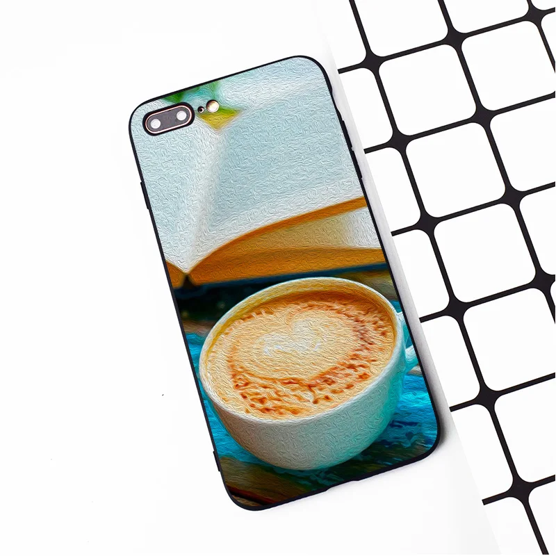 M411 Books And Coffee Black Soft TPU Silicone Case Cover For Apple iPhone 11 Pro XR XS Max X 8 7 6 6S Plus 5 5S 5G SE |