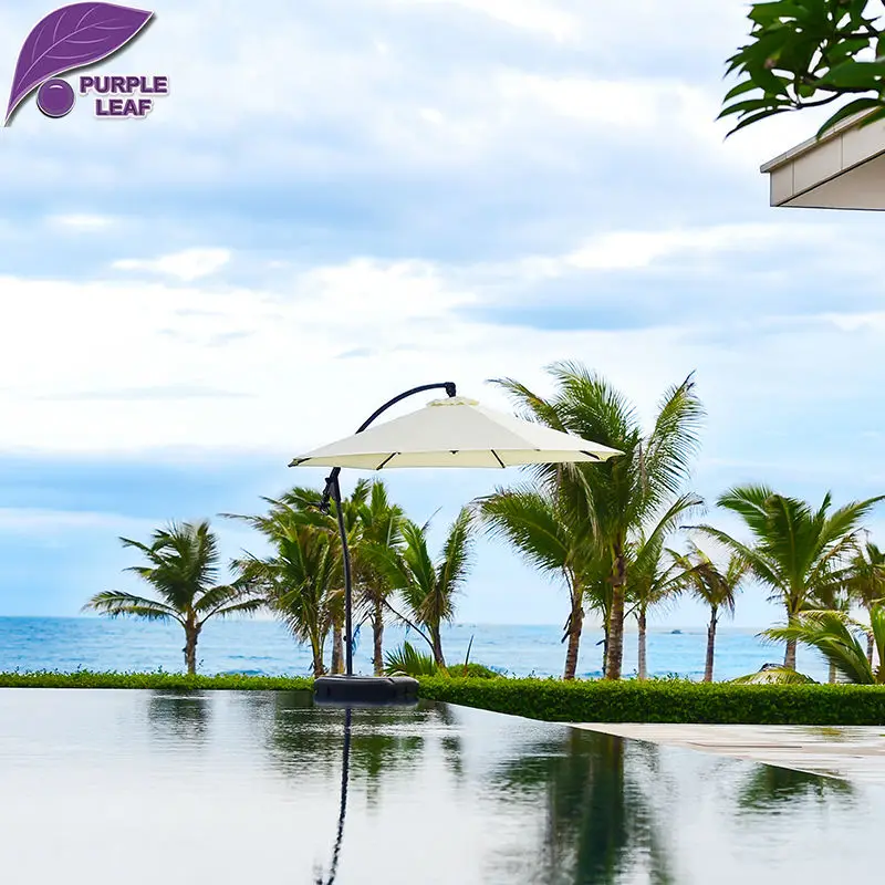 Фиолетовый Лист Зонтик Патио Смещение 9.85 &quotВисит Открытый Рынок Пляжный Зонт