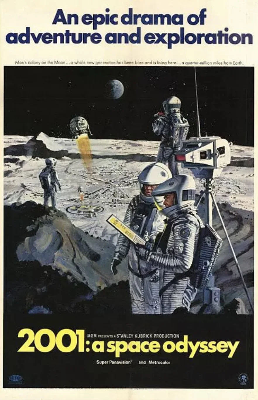 Коллекция 2001: космическая Одиссея(1968) Sci-Fi классический постер фильмов в Стиле Винтаж Холст Живопись стены искусства дома наклейки для украшения подарков - Цвет: Белый