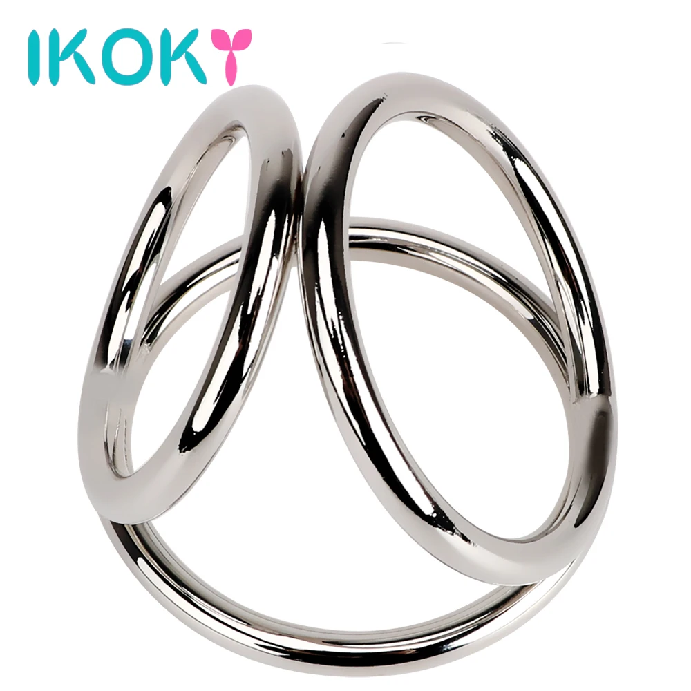 Кольца для пениса IKOKY кольца из нержавеющей стали мужское устройство верности на