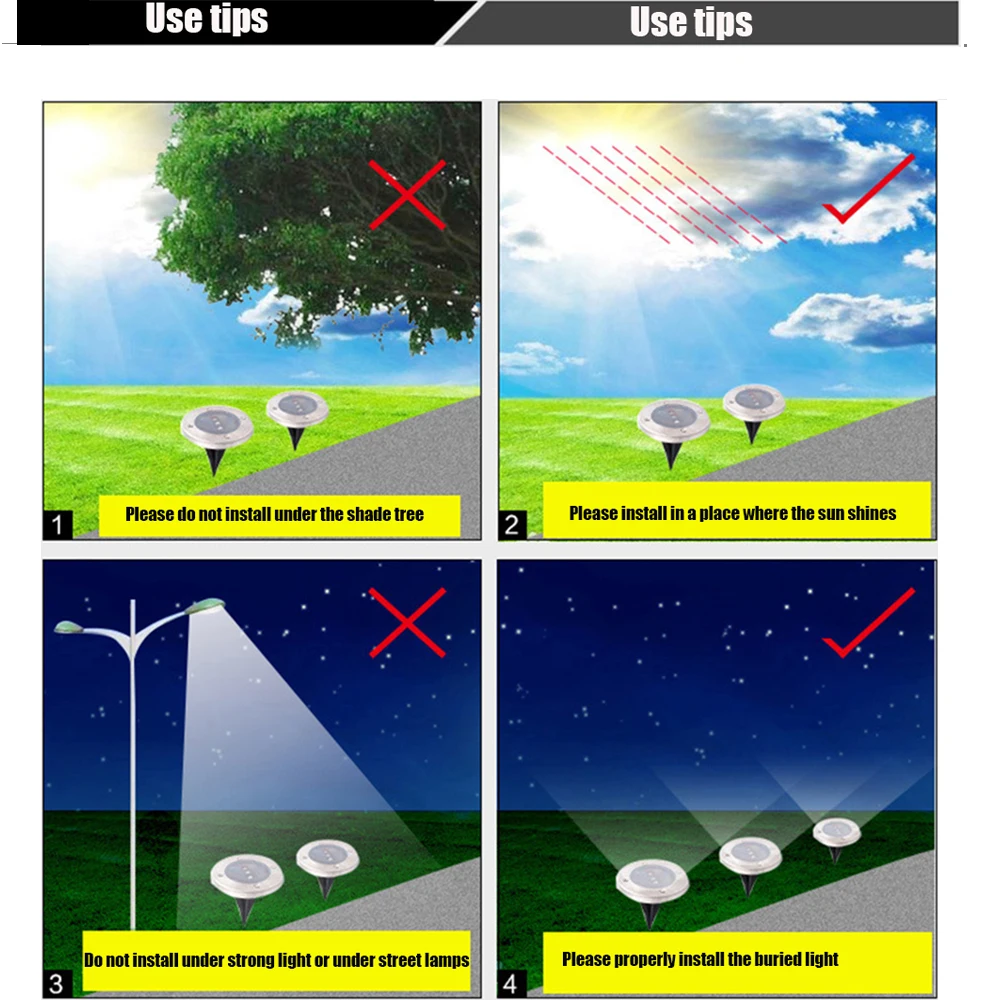Новинка-стильная Солнечная 4 Светодиодная лампа-Спайк прожектор ландшафтный сад