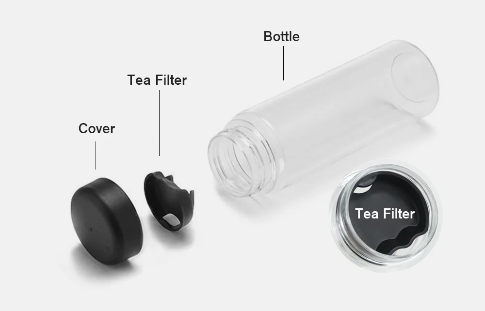 Пластиковая бутылка My bottle 500 мл, бутылка для воды для питья, прозрачная или матовая, Спортивная, корейский стиль, термостойкая, герметичная