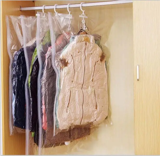 Домашний вакуумный шкаф для хранения с уплотнением и крючком вешалкой. Сумка