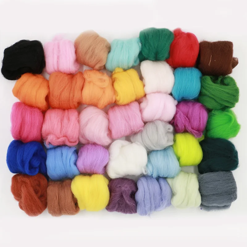 5 г/пакет Шерстяное волокно для валяния африканские ткани 2017 Шерсть-ровинг 36