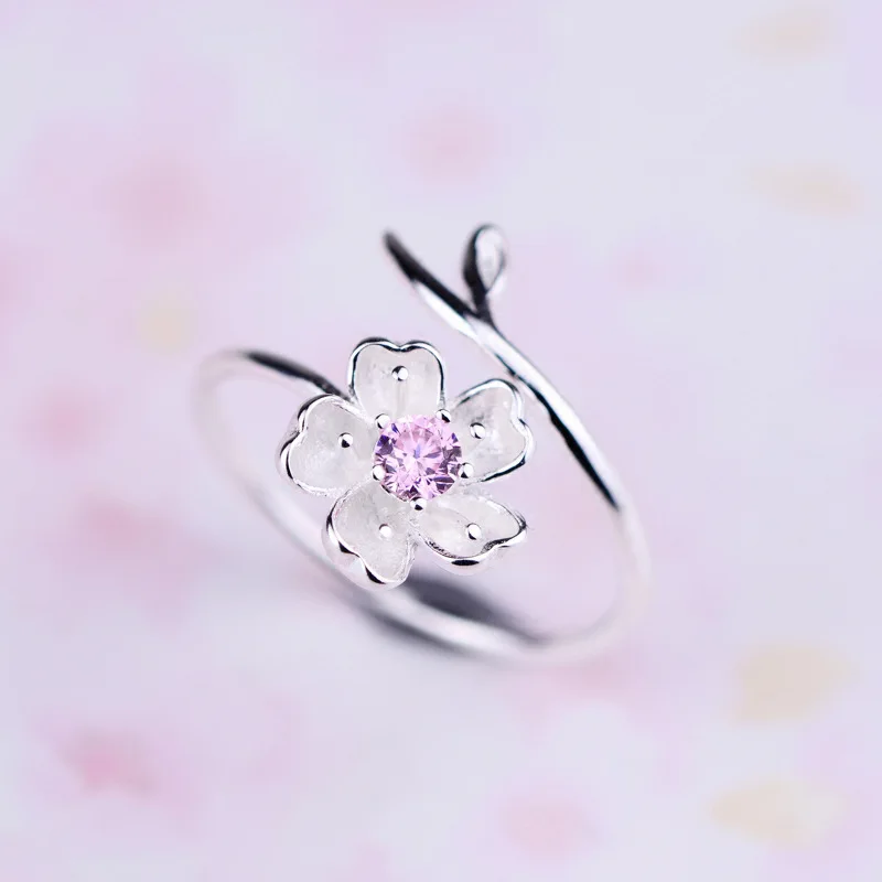 Новинка кольцо в виде вишни женское серебряное ювелирное изделие открытое