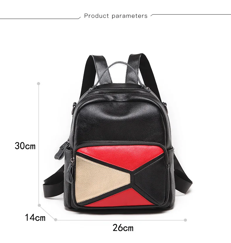 Женский рюкзак из натуральной воловьей кожи, женский рюкзак Mochila Feminina, рюкзак на молнии, сумки для книг, подходящие по цвету