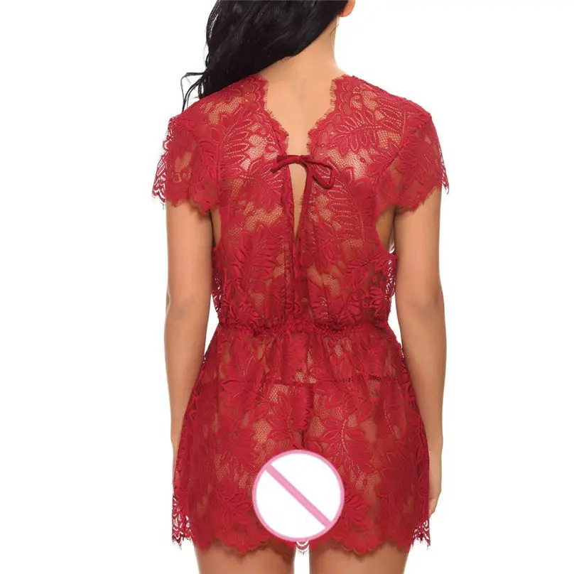 Женское сексуальное нижнее белье кружевное с глубоким v-образным вырезом и