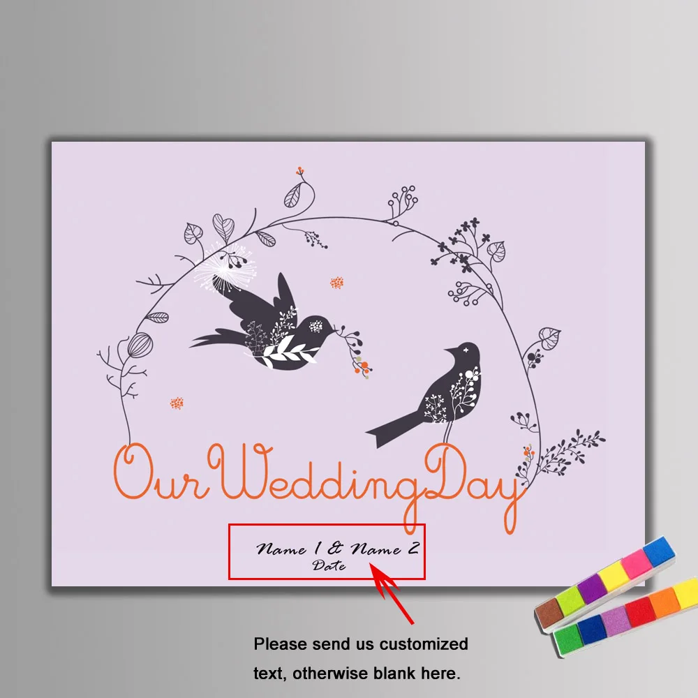 Индивидуальная женская свадебная книга для отпечатков пальцев свадебный