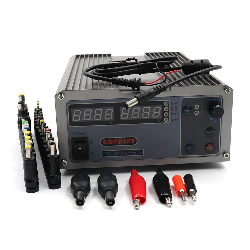 CPS-3220 компактный цифровой настраиваемый DC Питание коммутации лаборатория Питание 32V 20A 30V 10A 5A 640W 110V 220V - Цвет: Package 2