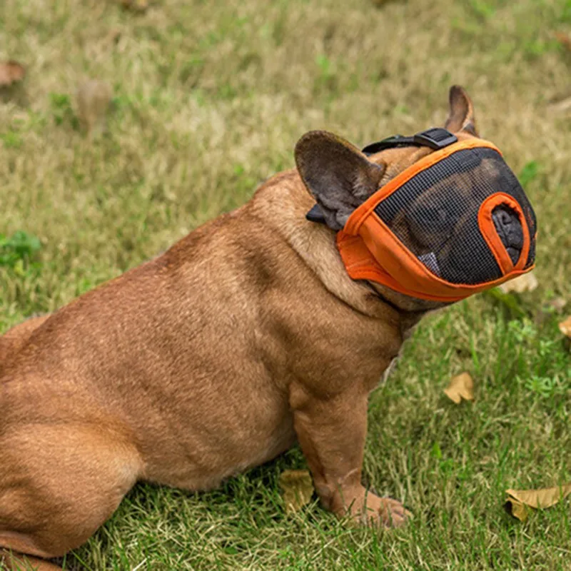 Bulldog маска для глаз собак с коротким носом дышащая намордник укуса собаки