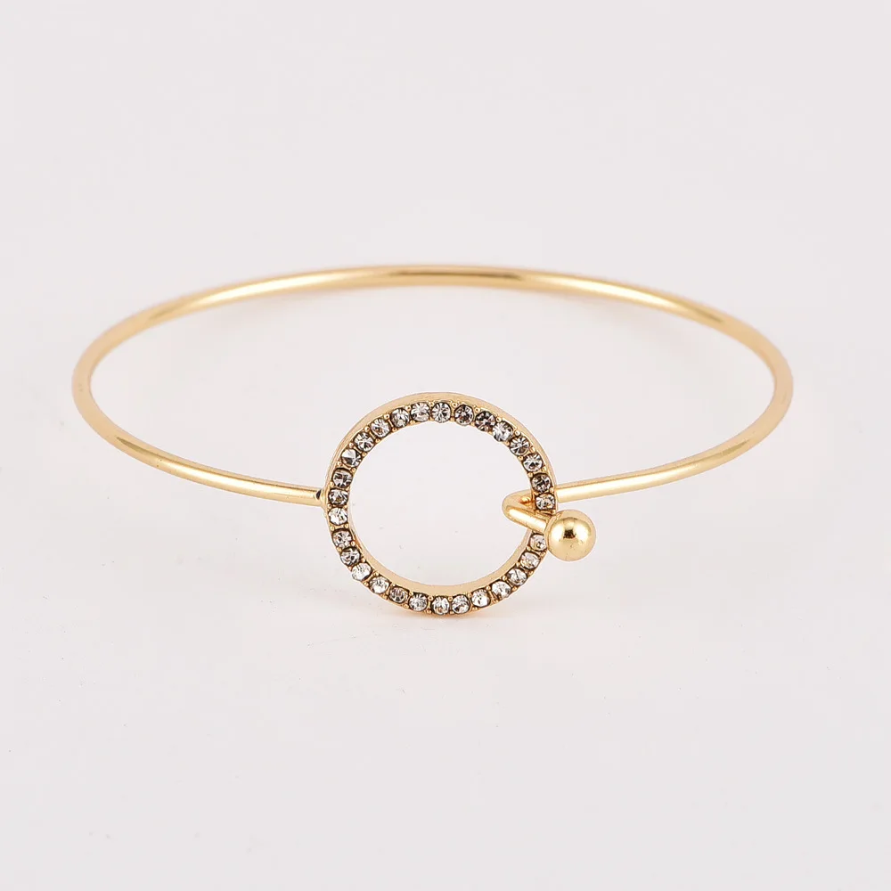 New Fashion Popular Double Knot Arrow Round Crystal Opening Bracelet Combination Set Female Accessories | Украшения и аксессуары