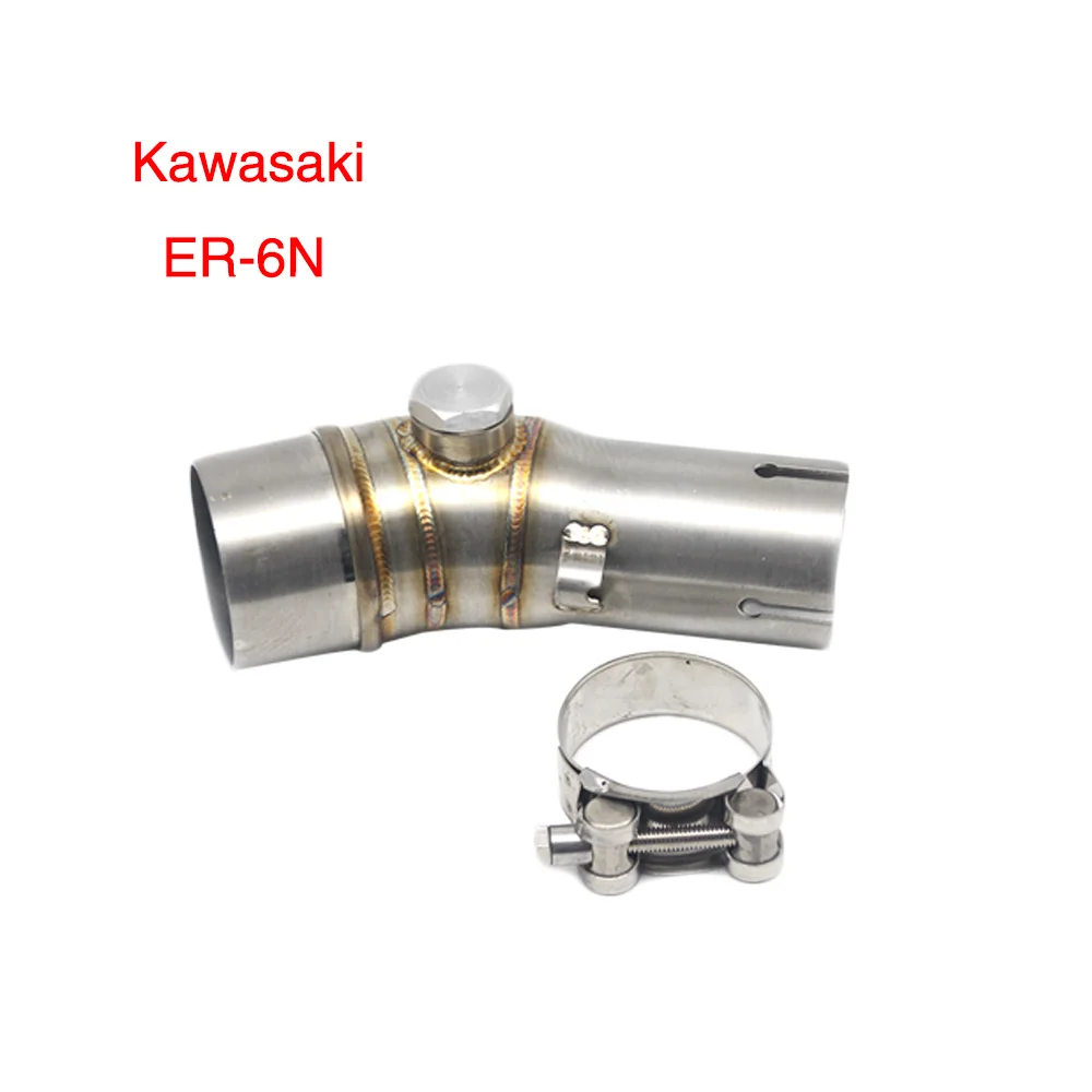Kawasaki ER6N ZSDTRP мотоциклетный глушитель среднего звенья трубы для Yamaha YZF-R25/30 Kawasaki ER6N NINJIA 250/300/Z250 250SL/Z250SL - Цвет: Kawasaki ER6N