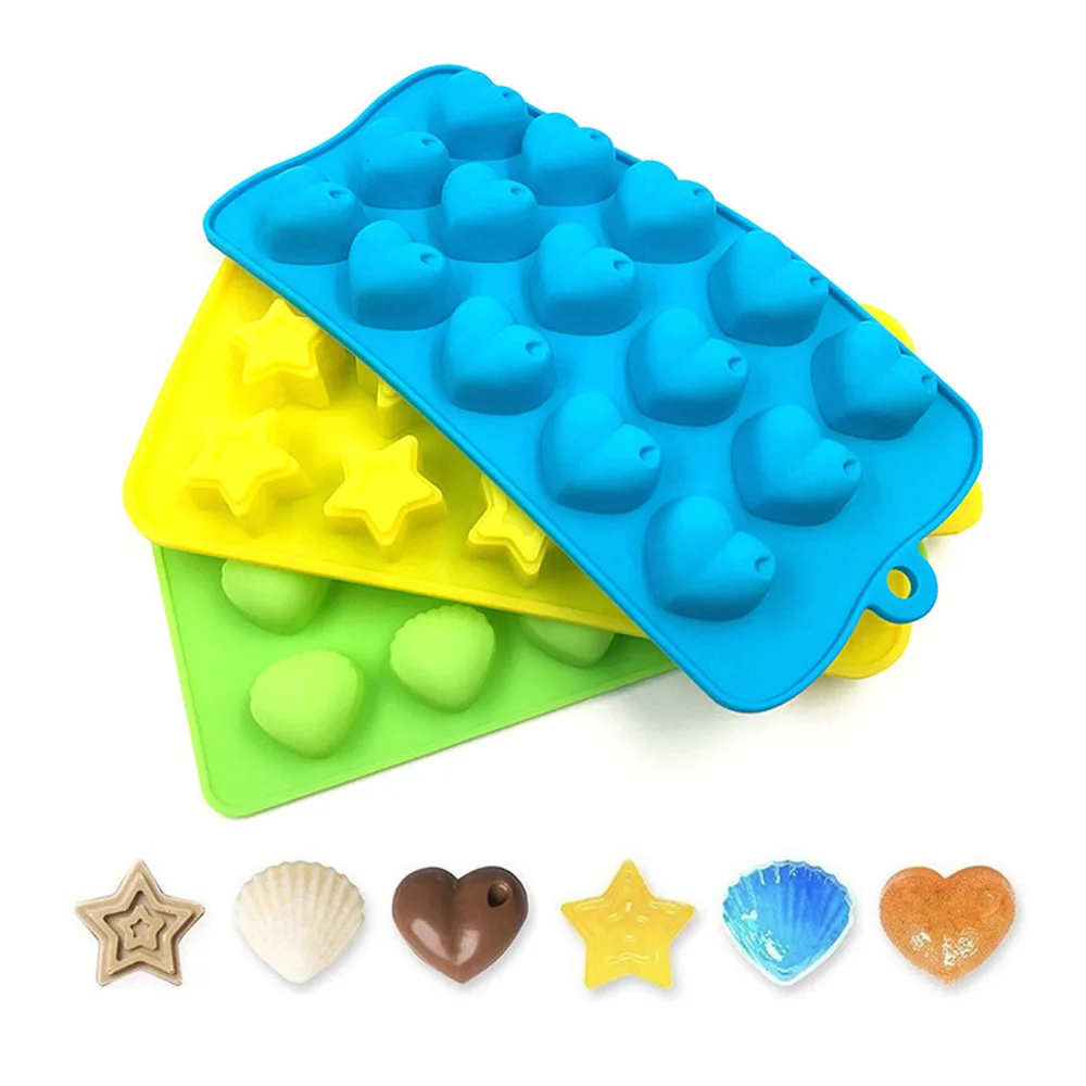 3 Тип силиконовые формы льда DIY Творческий Ice Cube Плесень Мини Mold Maker звезды