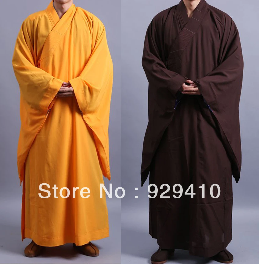 Буддийские костюмы унисекс коричневые желтые буддийские буддизм abbot robe zen lay