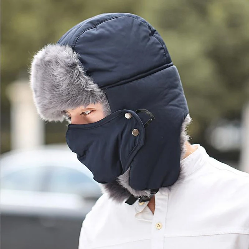 2017 новые мужские зимние шапки ветрозащитные толстые теплые женские велосипедные