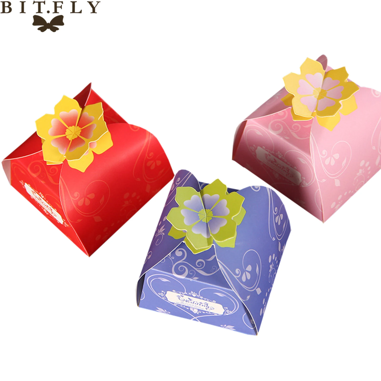 Подарочная коробка с лепестками цветов 5 шт./компл./набор для подарка гостей на