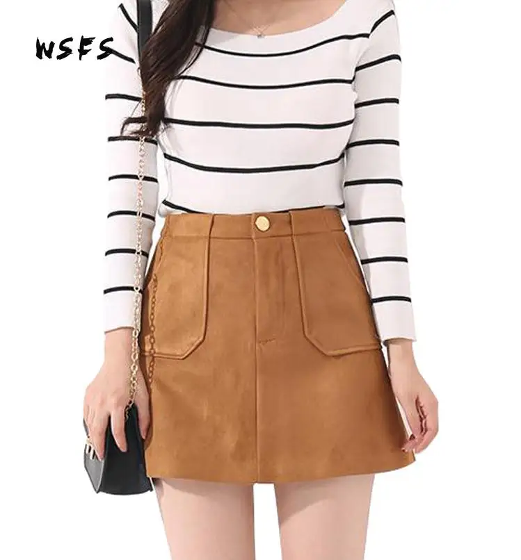 Wsfs розовая черная замшевая тканевая юбка женские элегантные юбки Aline Сексуальные клубные бандажные мини