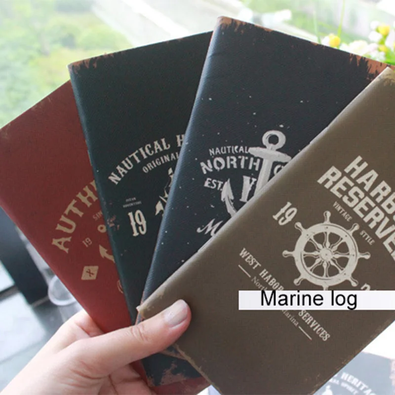 Hot Marine log School notebook Diary Notepad paper 24 Sheets Travel Journal soft Copybook Office Supplies wholesale | Канцтовары для
