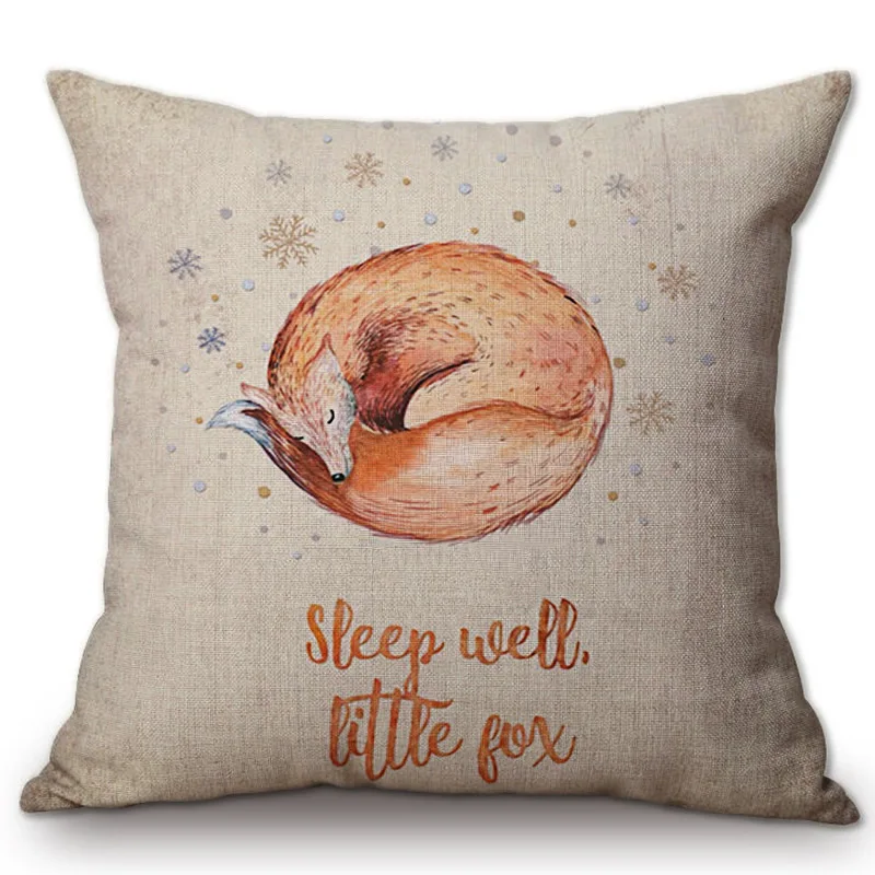 Винтажные акварельные животные маленькая лисица детская кроватка искусство