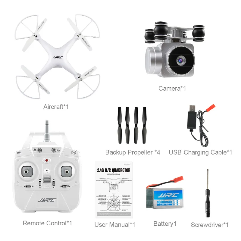 H68-White Радиоуправляемый квадрокоптер с разрешением 720 P HD WI-FI Камера высота держать около 20 минут долгое время полета Профессиональный беспилотник Дрон - Цвет: H68-White