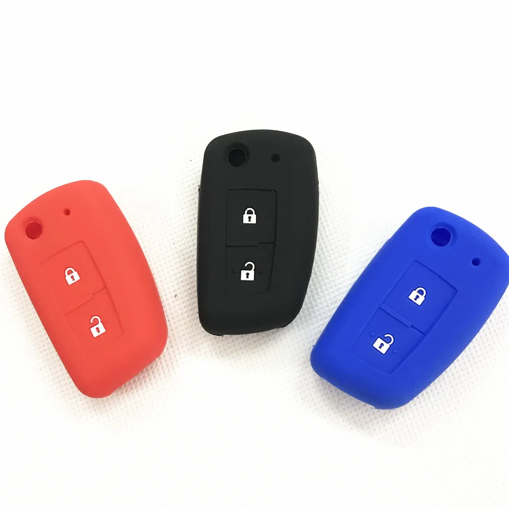 2 кнопки силиконовый Автомобильный Брелок дистанционного управления с ключом
