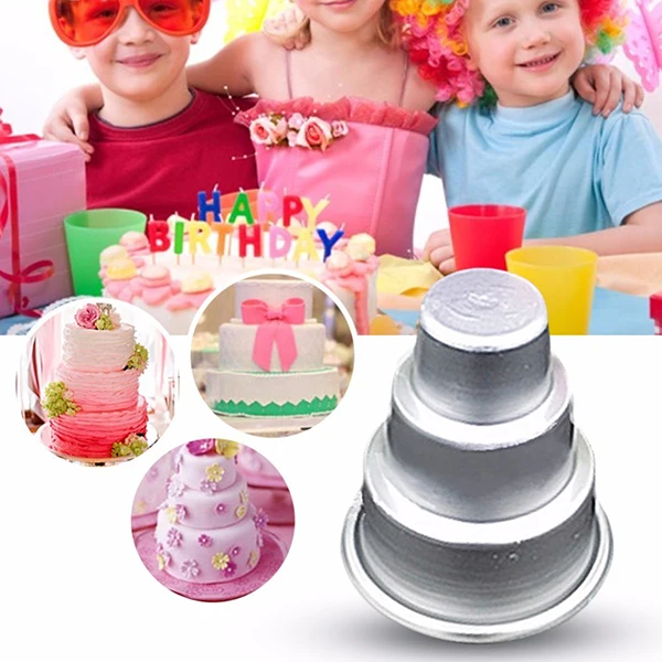 3 слойная форма для торта в форме башни пудинга украшения маффина алюминиевый