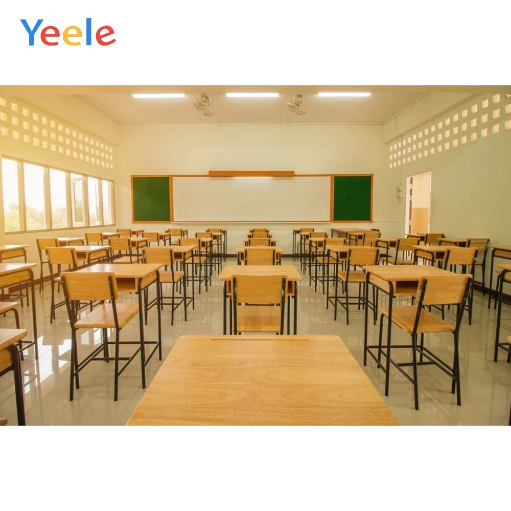 Виниловый детский задник Yeele для фотостудии школьных столов стульев фотосъемки