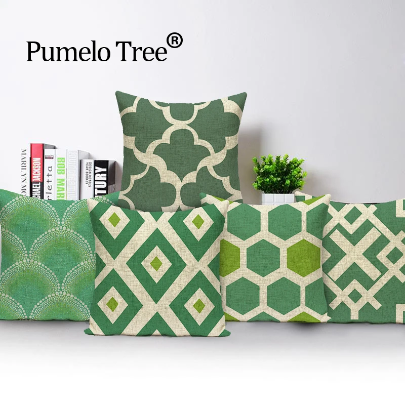 Подушка из хлопка и льна в пляжном стиле | Дом сад