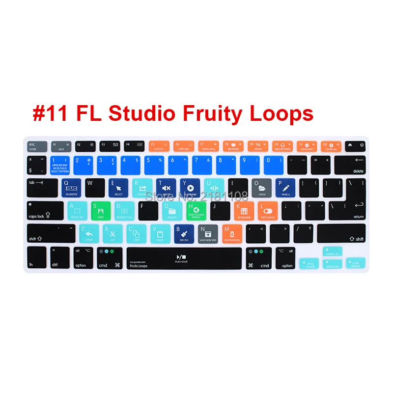 Ableton Live Logic Pro X Avid Pro инструменты ярлык клавиатуры Обложка кожи для Macbook Pro Air retina 13 15 17