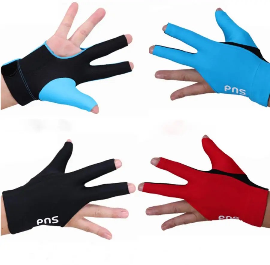 PNS Billiard Gloves Pool Gloves Snooker Glove Left Right Hand Billiards Three Finger Gloves Professional Durable Pool Cue Glove