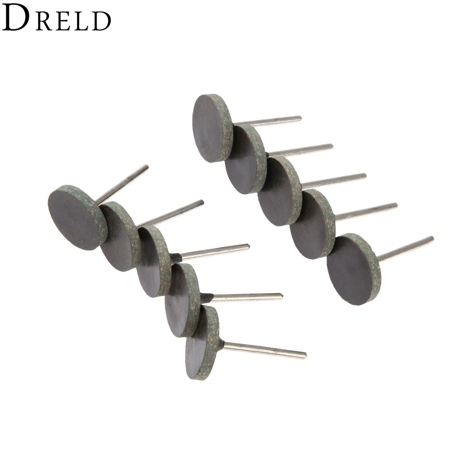 DRELD 10 шт. Dremel аксессуары 25 мм резиновая Шлифовальная головка Полировочный шлифовальный диск для металла дерева роторный инструмент 3 мм хвостовик
