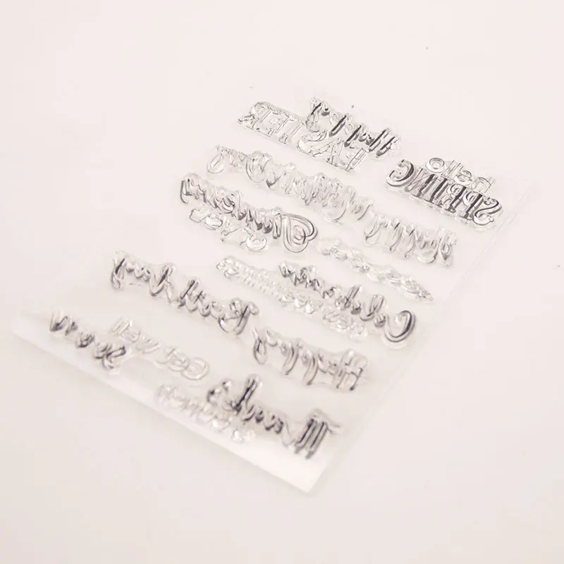 Прозрачный штамп для печати Счастливый День матери поздравительные слова сделай