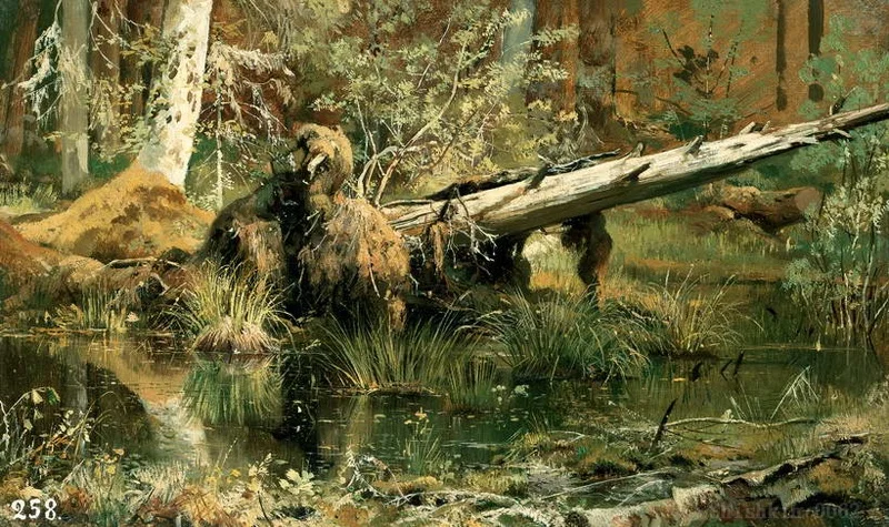 Картина Иван Шишкин хайстокс пейзаж кухня для гостиной ресторана высокое