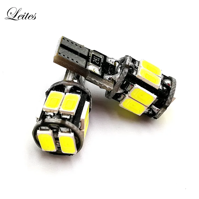 Лейтес 500 шт. авто светодиодный T10 194 W5W Canbus 10smd 5630 5730 СВЕТОДИОДНЫЙ Светильник лампы светодиодный smd t10 CAN-BUS