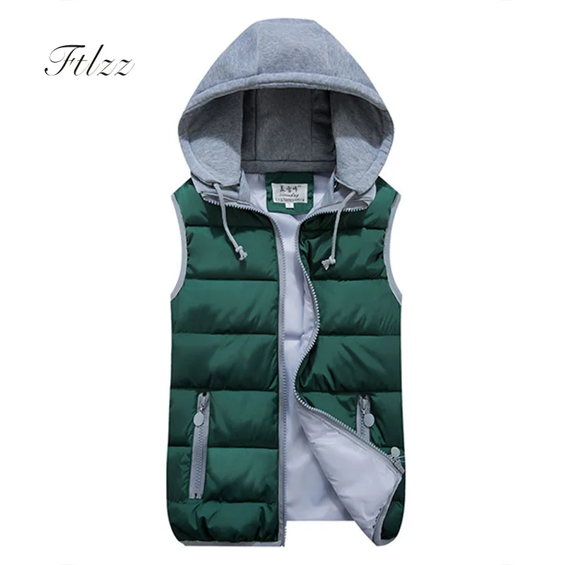 Женская парка весенне осенняя зимняя короткий жилет без рукавов с капюшоном плюс