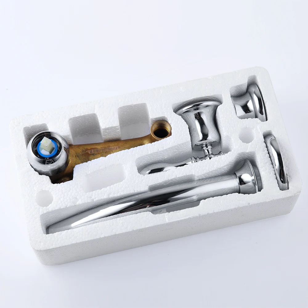 JOMOO Ванная настенный смеситель для умывальника двойное отверстие одиночного