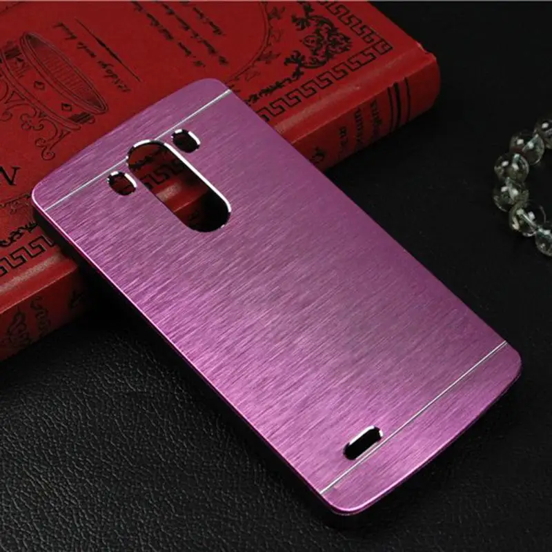 Ультратонкий алюминиевый чехол под шлифованный Металл задняя крышка + PC для LG G3