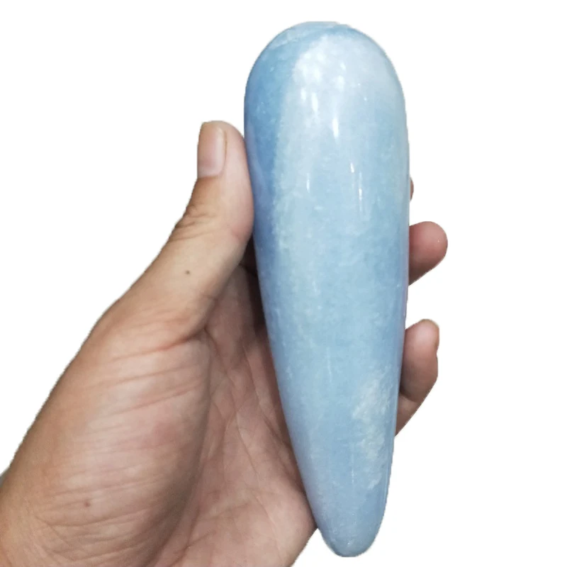 Натуральная синяя минеральная лечебная Массажная палочка Celestite Женская