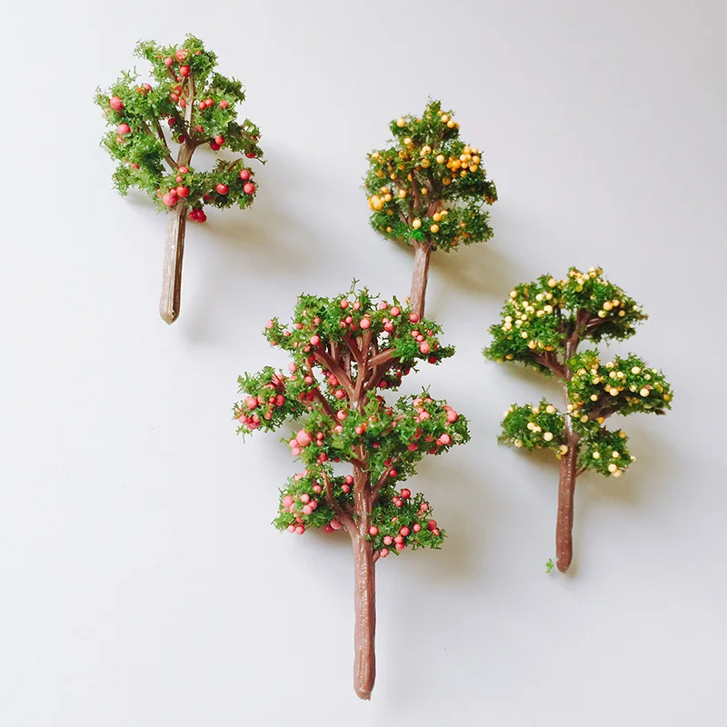 4 шт. смешанный дизайн/искусственные фруктовые деревья/милые растения/Сказочный
