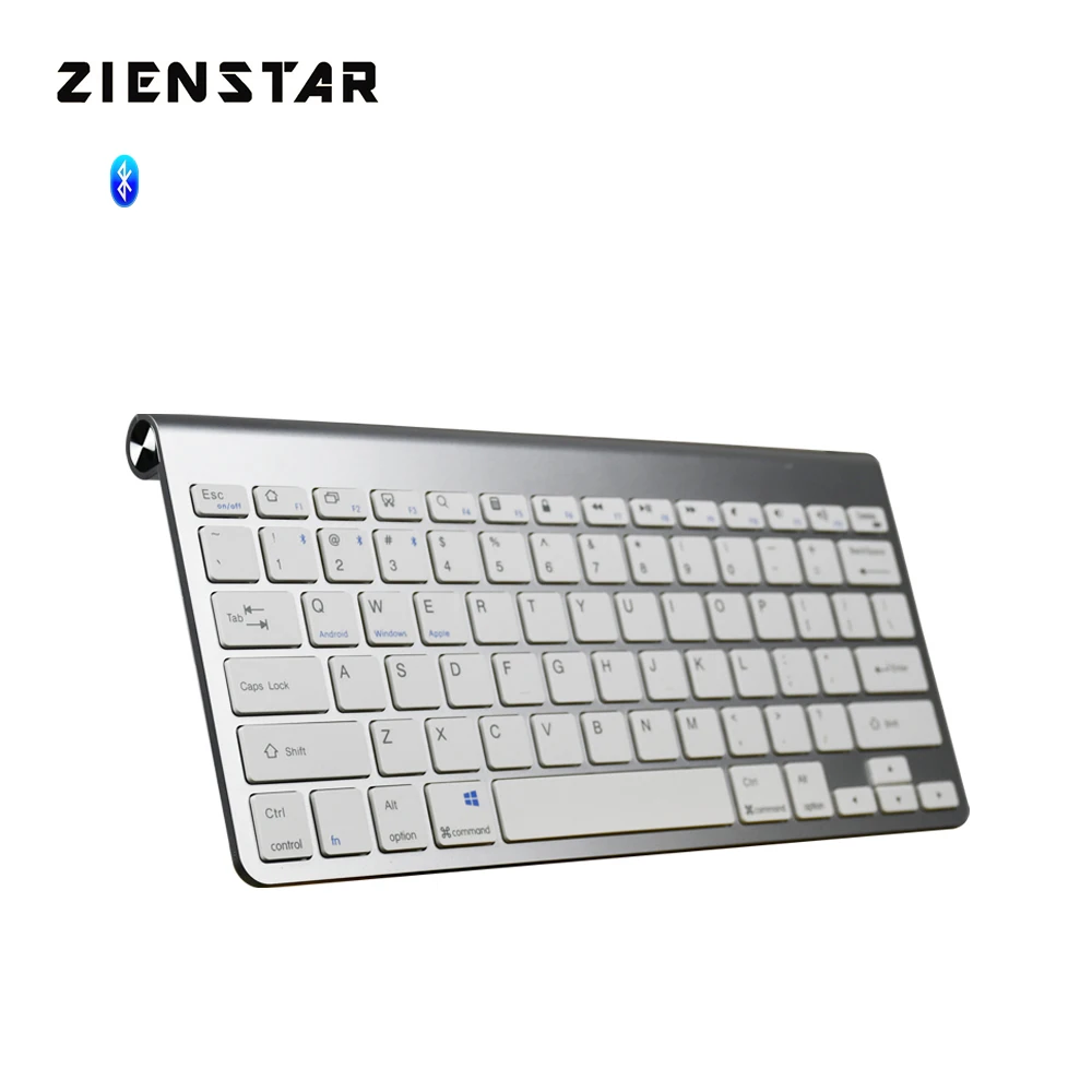 Ультратонкая Беспроводная Bluetooth клавиатура Zienstar для Ipad MACBOOK ноутбуков ПК и