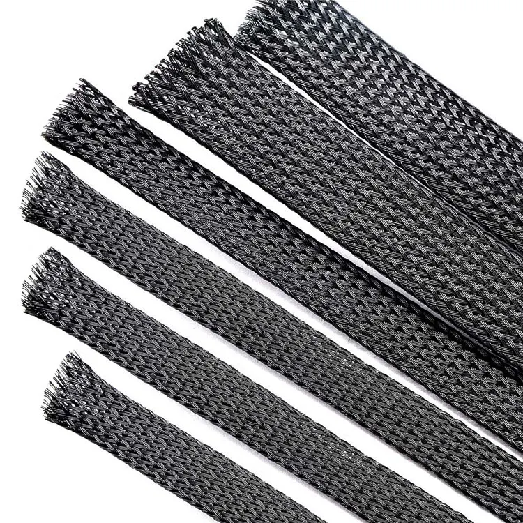 Cable Sleeve black 2/4/6/8/10/12/16/18mm Snakeskin mesh Wire elasticity Protection PET Nylon Cable Sleeves wire cable sets