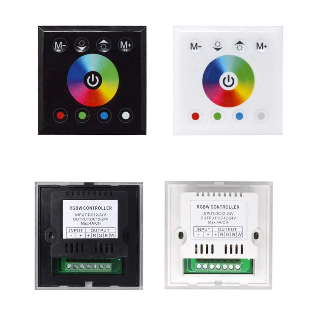 DC12V 4A * 4CH RGB RGBW панель из закаленного стекла цифровой сенсорный экран диммер