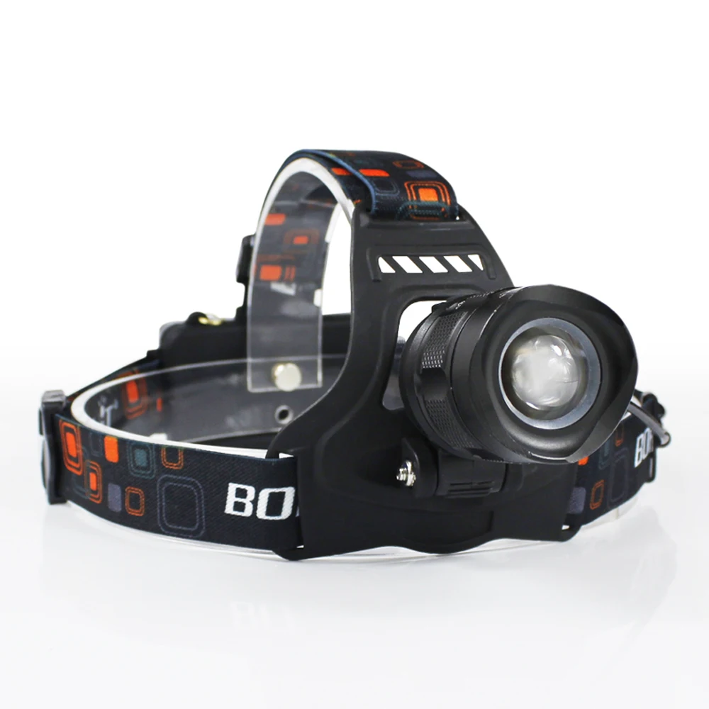 BORUiT RJ-2157 светодиодный фары высокой Мощность 5000LM XM-L2 Фара 5-Режим масштабирования Фонарь налобный 18650 Перезаряжаемые Мощность с фонариком