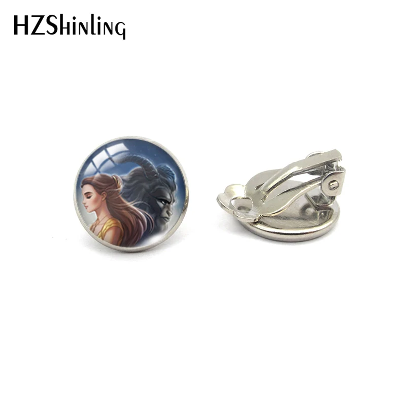 Silver-5 HZSHINLING тренд Красавица и Чудовище Fahion Moive и мультфильм шаблон стеклянные подвески ювелирные изделия - Окраска металла: Silver-5