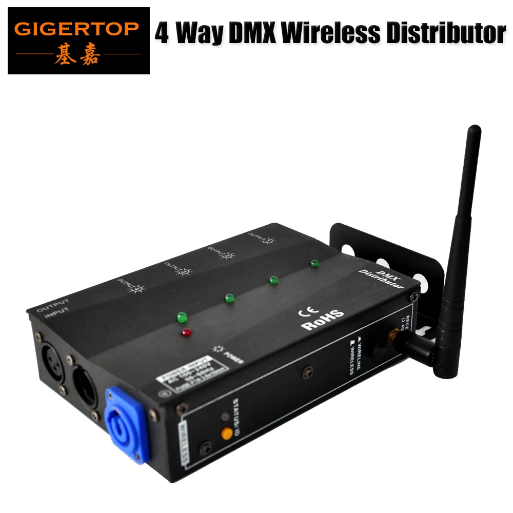 Различные методы установки 4DMX дистрибьютор с 2 4G беспроводной DMX высокого