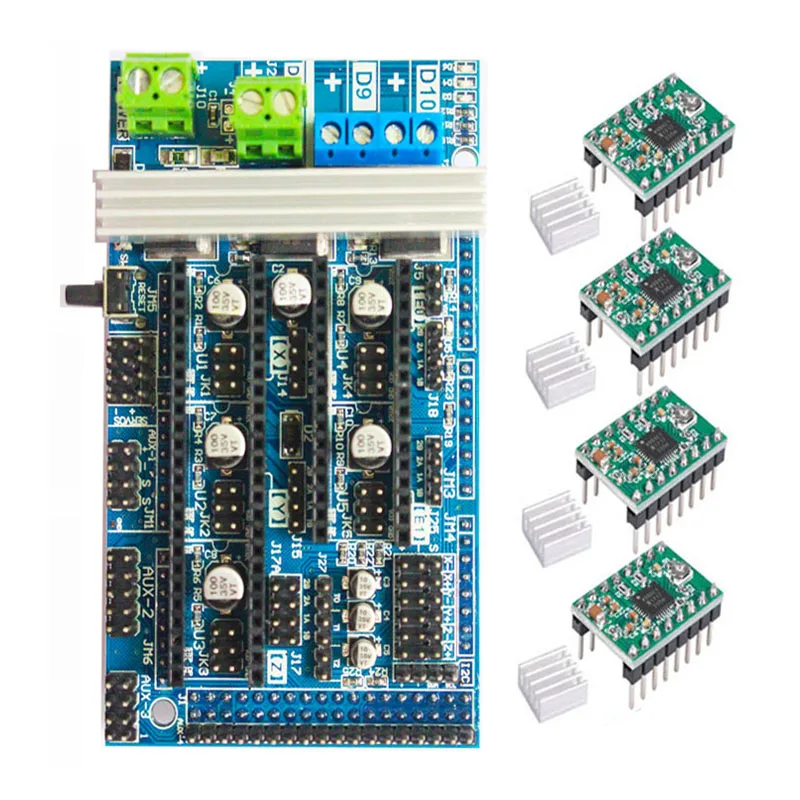 Ramps 1 6 обновление платы основание на 4 5 + Mega 2560 R3 Reprap Mendel 12864 ЖК дисплей Драйвер
