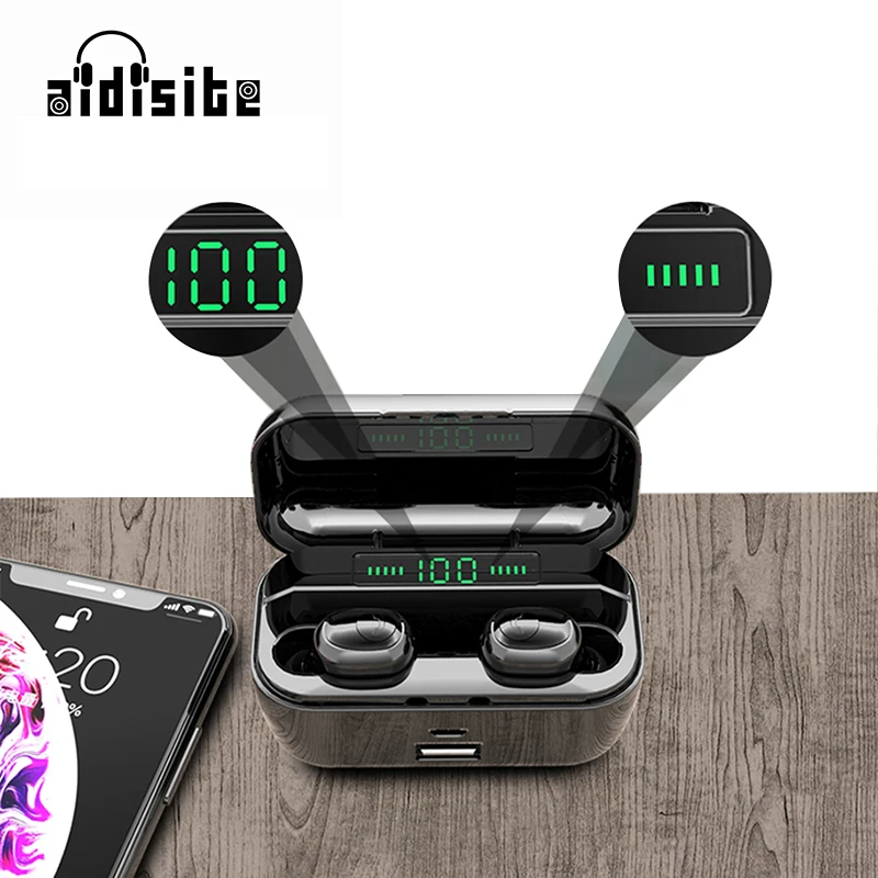 AIDISITE TWS Bluetooth наушники 5 0 с 3500 мАч зарядная коробка стерео Беспроводная Спортивная
