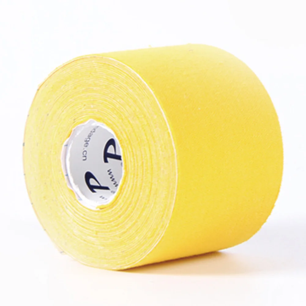 Yellow no box manual DL Брендовая Кинеозиологическая лента 5смх5м Кинеолента коробка+Инструкция, Эластичные Медицинские Принадлежности, Физио Мышечная Терапийная лента2.5,7.5,10см - Цвет: Yellow no box manual