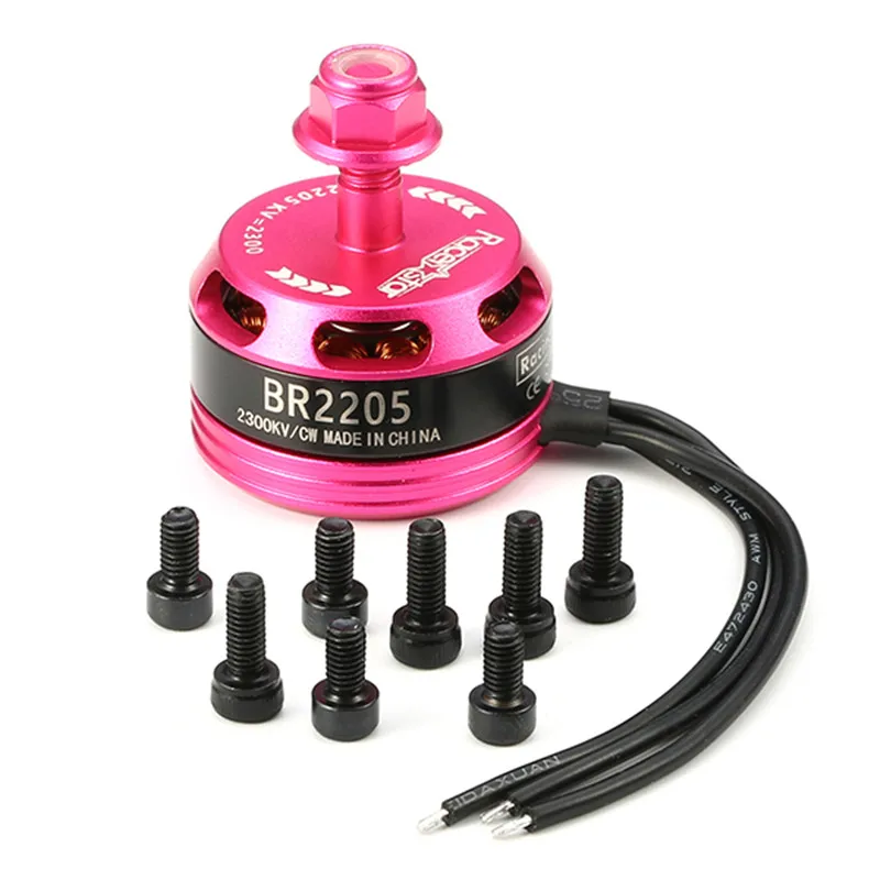 4X Racerstar Racing Edition 2205 BR2205 2300KV 2 4S бесщеточный двигатель CW CCW розовый для QAV250 ZMR250 260