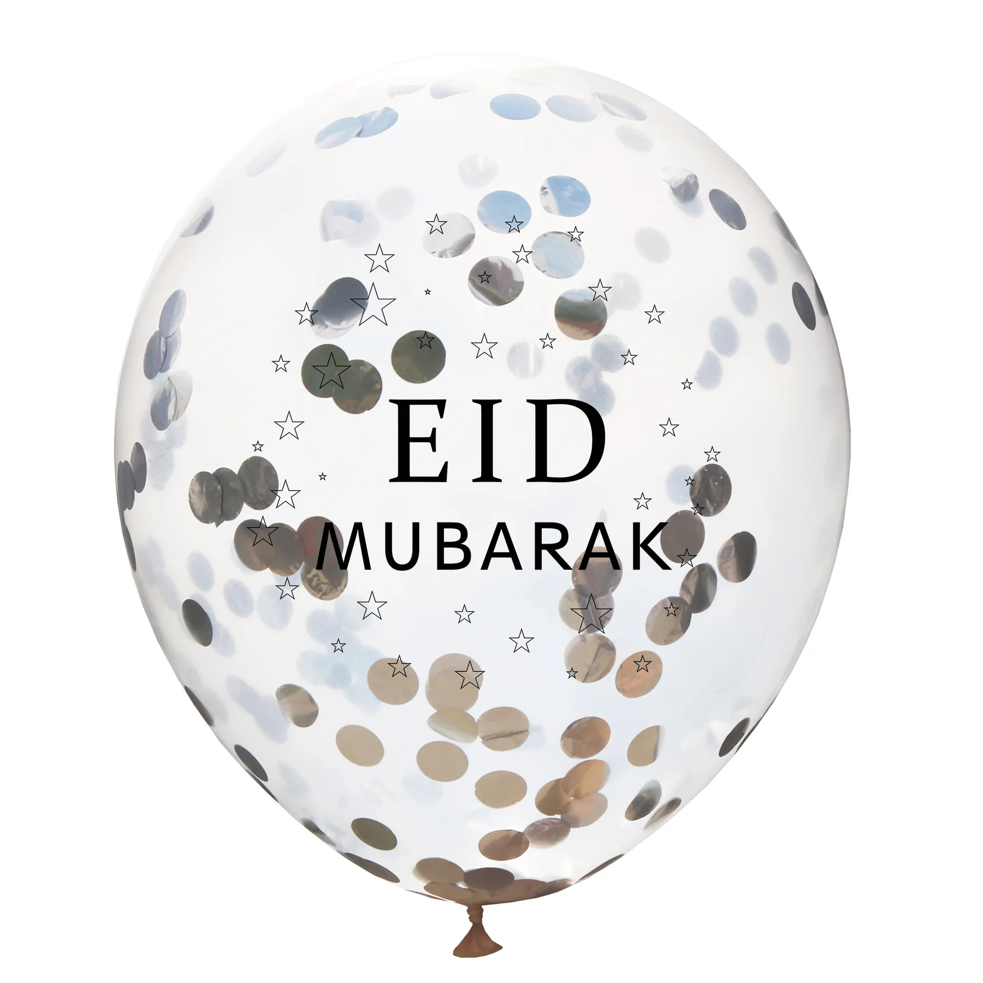 Воздушные шары Eid mubarak украшения на Рамадан Eid Серебряный гелиевый баллон для мусульманских Eid вечерние воздушные шары смешанные золотые конфетти